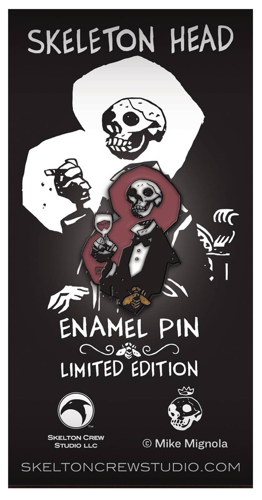 Hellboy Skeleton Head Limited Edition Enamel Pin