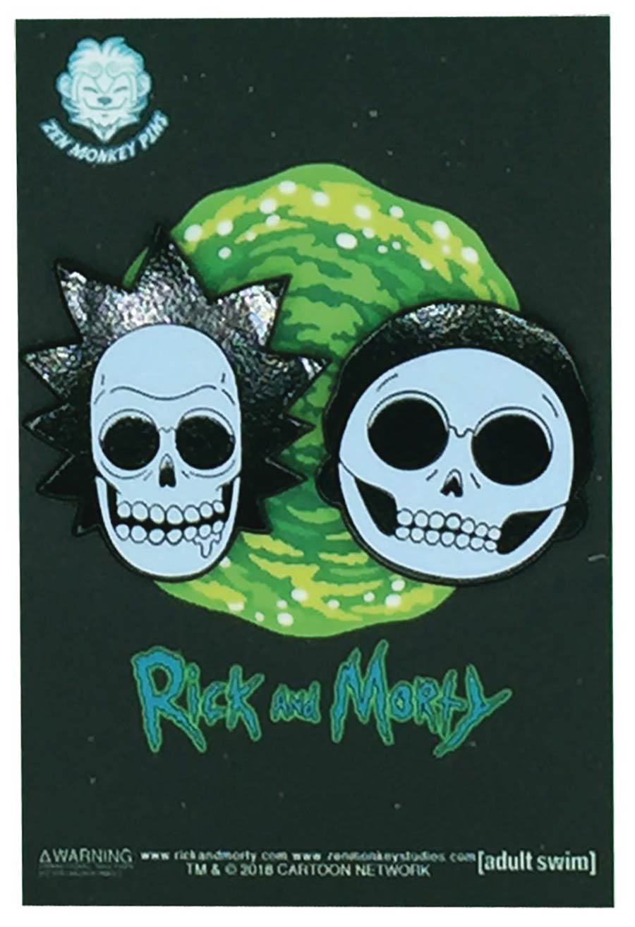 Rick And Morty Pin - X-Ray Skulls 2-Piece Set