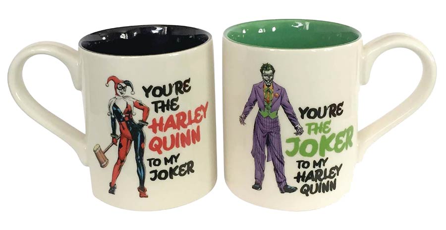 DC Heroes Harley Quinn And Joker Mug Set