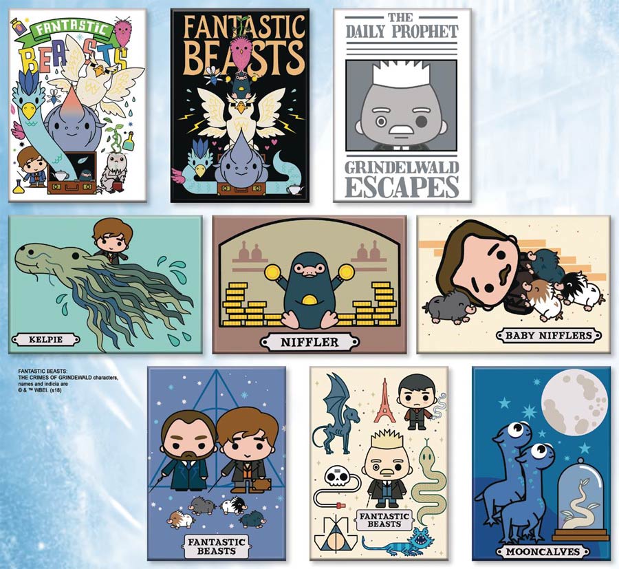 Fantastic Beasts Crimes Of Grindelwald Charms Magnet 48-Piece Assortment Case
