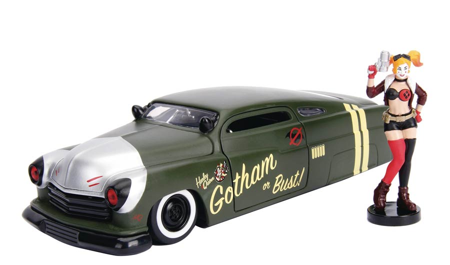 DC Bombshells 1/24 Scale Die-Cast Vehicle - 1951 Mercury With Harley Quinn