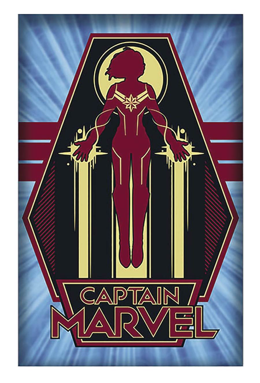 Captain Marvel 11x17 Framed Print - Vector Art