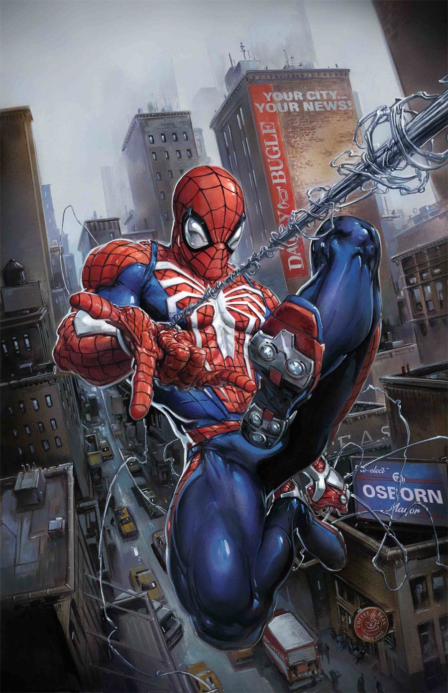 Marvels Spider-Man City At War #1 By Clayton Crain Poster