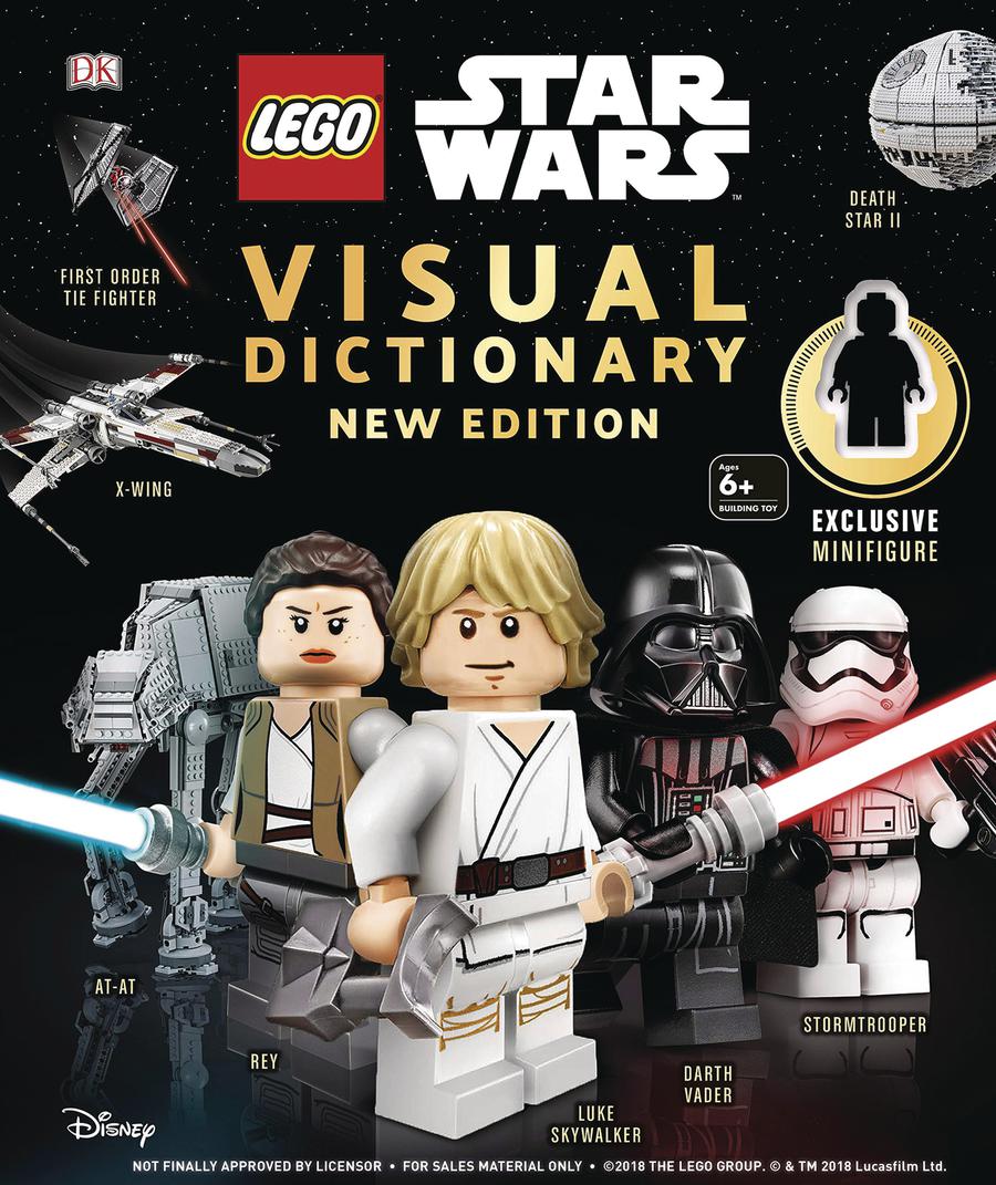 Lego Star Wars Visual Dictionary HC With Minifigure New Edition