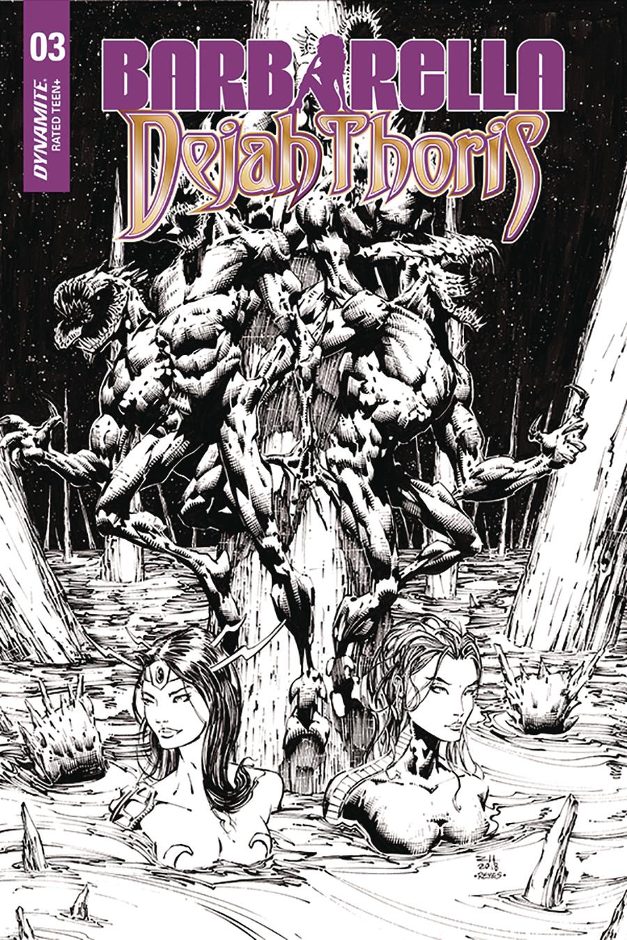 Barbarella Dejah Thoris #3 Cover I Incentive Zach Hsieh Black & White Cover