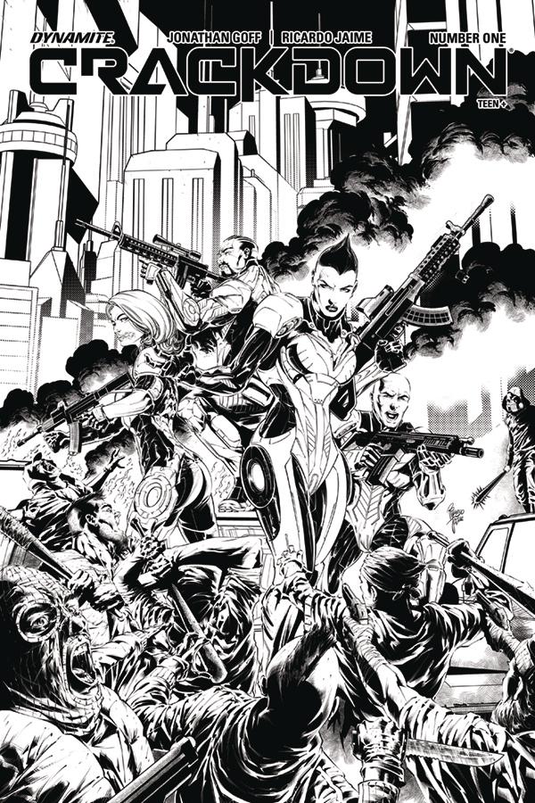 Crackdown #2 Cover B Incentive Ricardo Jaime Black & White Cover