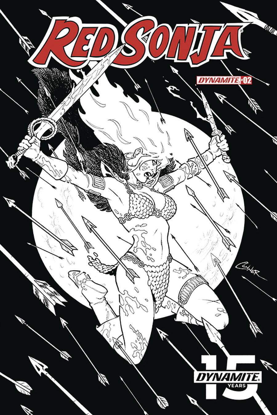 Red Sonja Vol 8 #2 Cover G Incentive Amanda Conner Black & White Cover