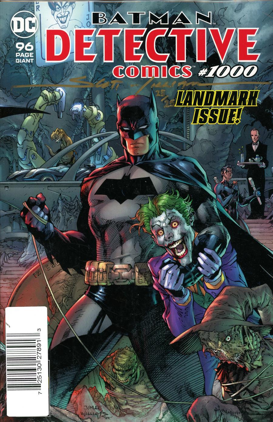 Detective Comics Vol 2 #1000 Cover U DF Gold Signature Series Signed By Scott Williams
