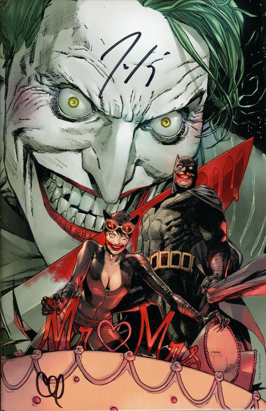 Batman Vol 3 #50 Cover Z-T DF CSA Exclusive Bloody Knife Jokerized Virgin Variant Cover Signed By Tom King & Clay Mann