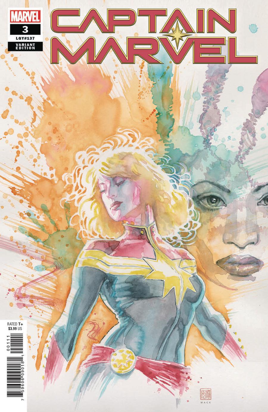 Captain Marvel Vol 9 #3 Cover C Incentive David Mack Variant Cover