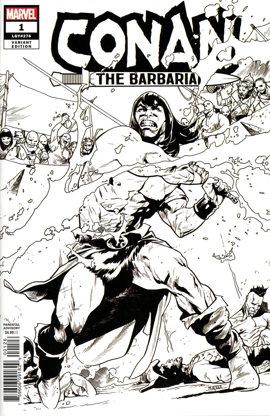 Conan The Barbarian Vol 4 #1 Cover P Incentive Mahmud Asrar Party Sketch Variant Cover