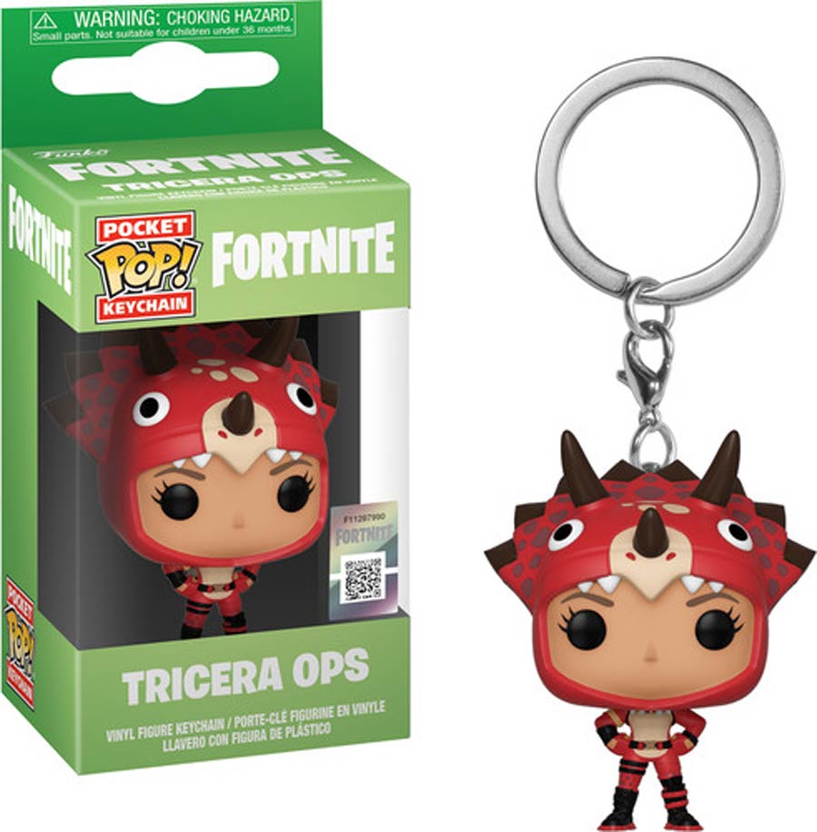 POP Fortnite Tricera Ops Vinyl Pocket Keychain