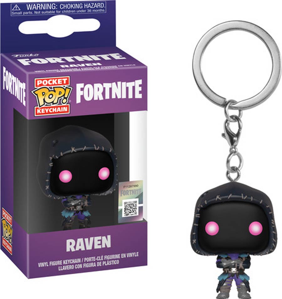 POP Fortnite Raven Vinyl Pocket Keychain