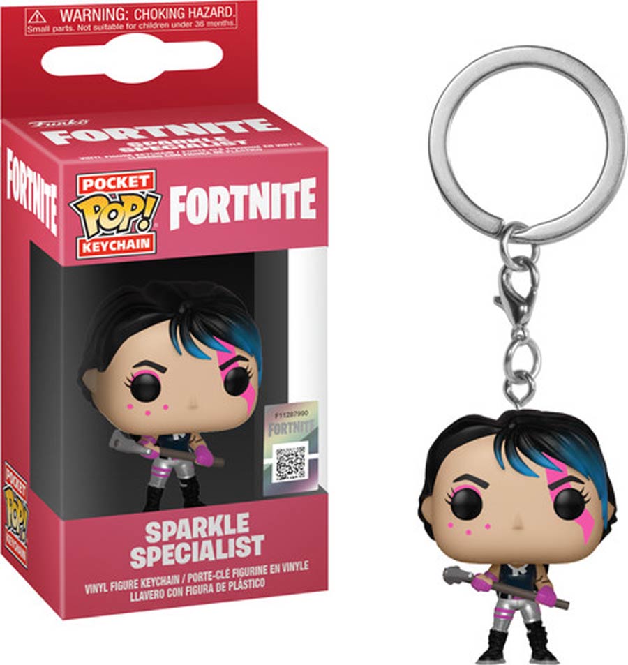 POP Fortnite Sparkle Specialist Vinyl Pocket Keychain