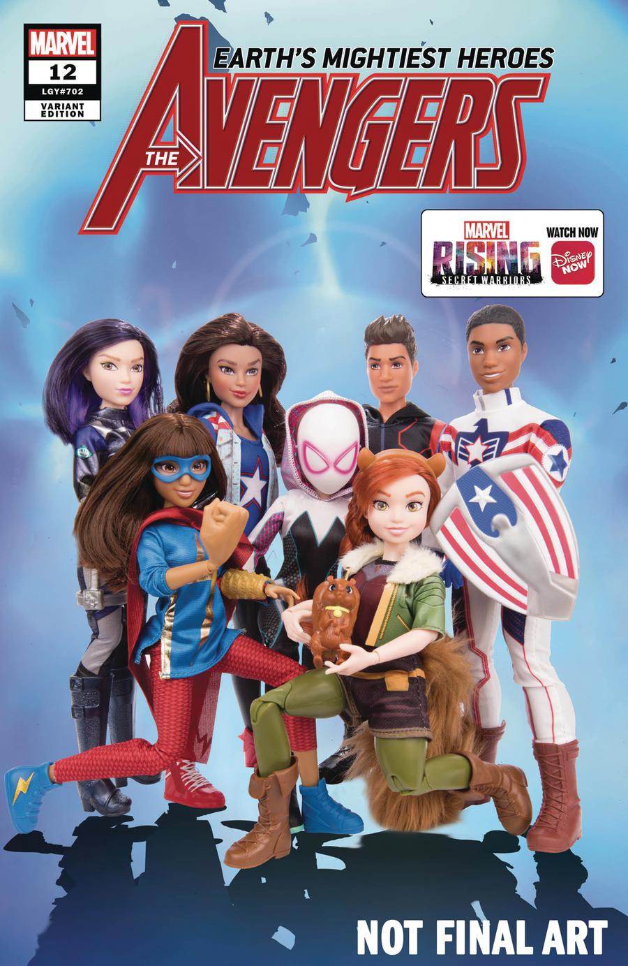 Avengers Vol 7 #12 Cover C Variant Marvel Rising Action Doll Homage Cover