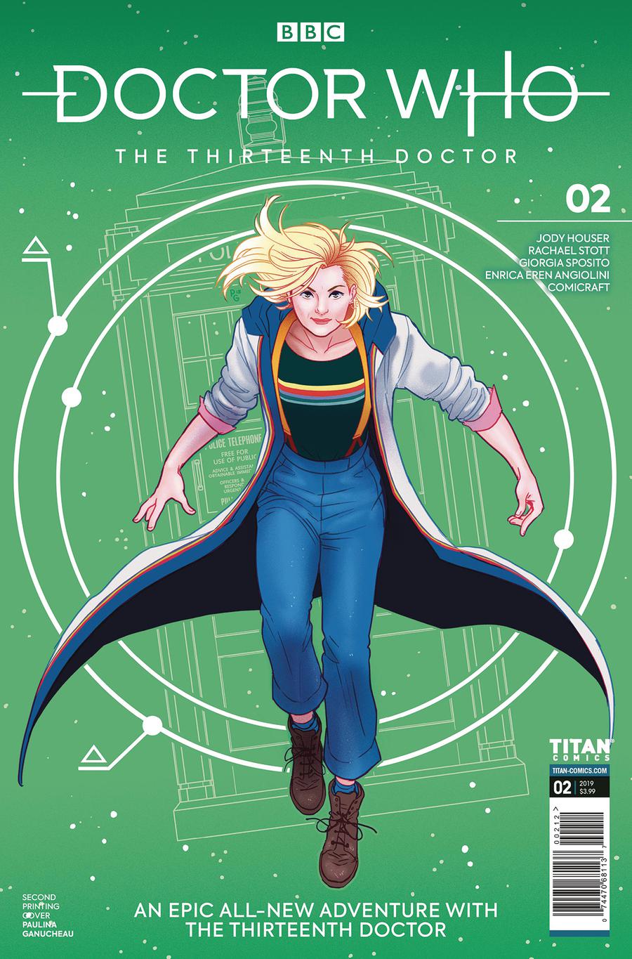 Doctor Who 13th Doctor #2 Cover E 2nd Ptg Variant Paulina Ganucheau Cover
