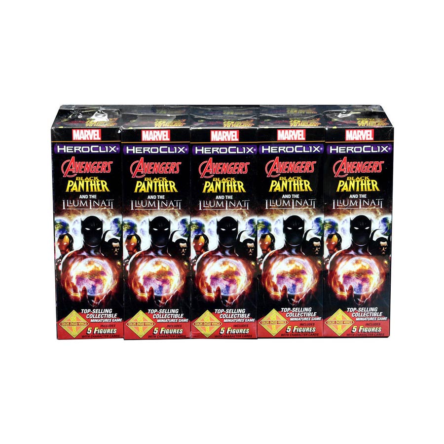 Marvel HeroClix Avenger Black Panther And The Illuminati Booster Brick Of 10 Packs