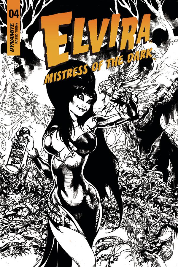 Elvira Mistress Of The Dark Vol 2 #4 Cover G Incentive Roberto Castro Black & White Cover