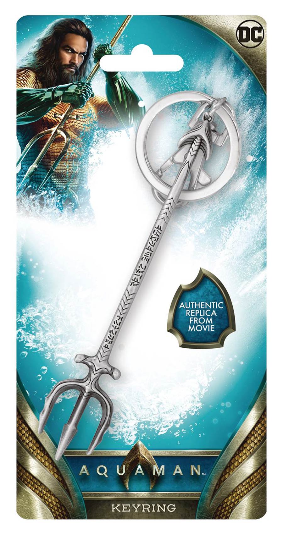 Aquaman Movie Trident Pewter Keyring