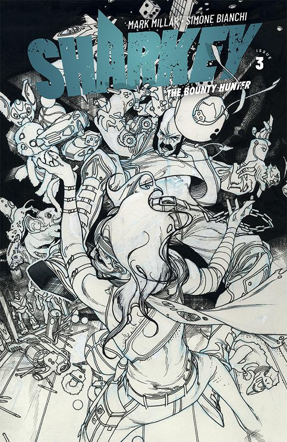 Sharkey The Bounty Hunter #3 Cover B Variant Simone Bianchi Sketch Cover