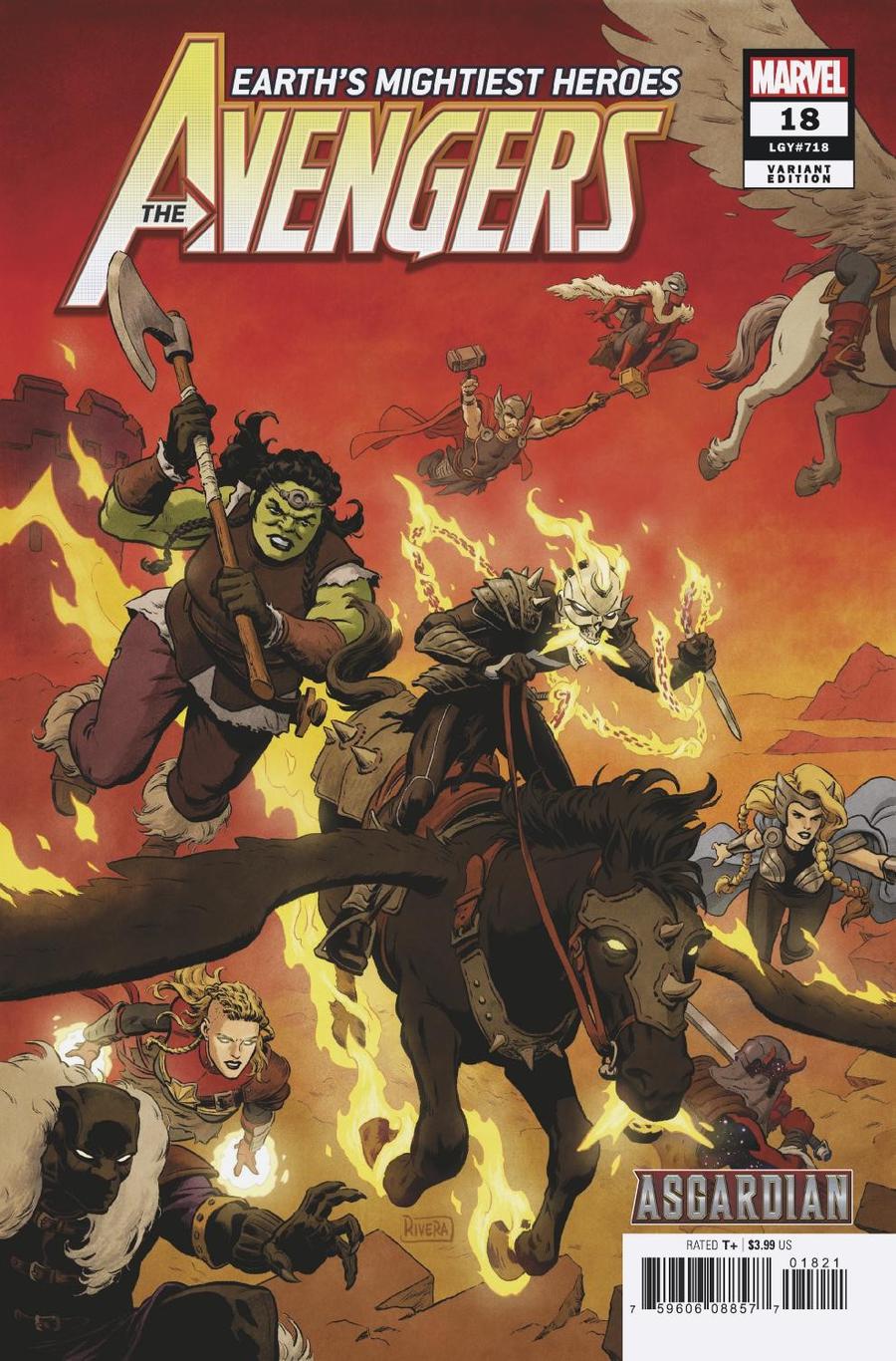 Avengers Vol 7 #18 Cover B Variant Paolo Rivera Asgardian Cover (War Of The Realms Tie-In)