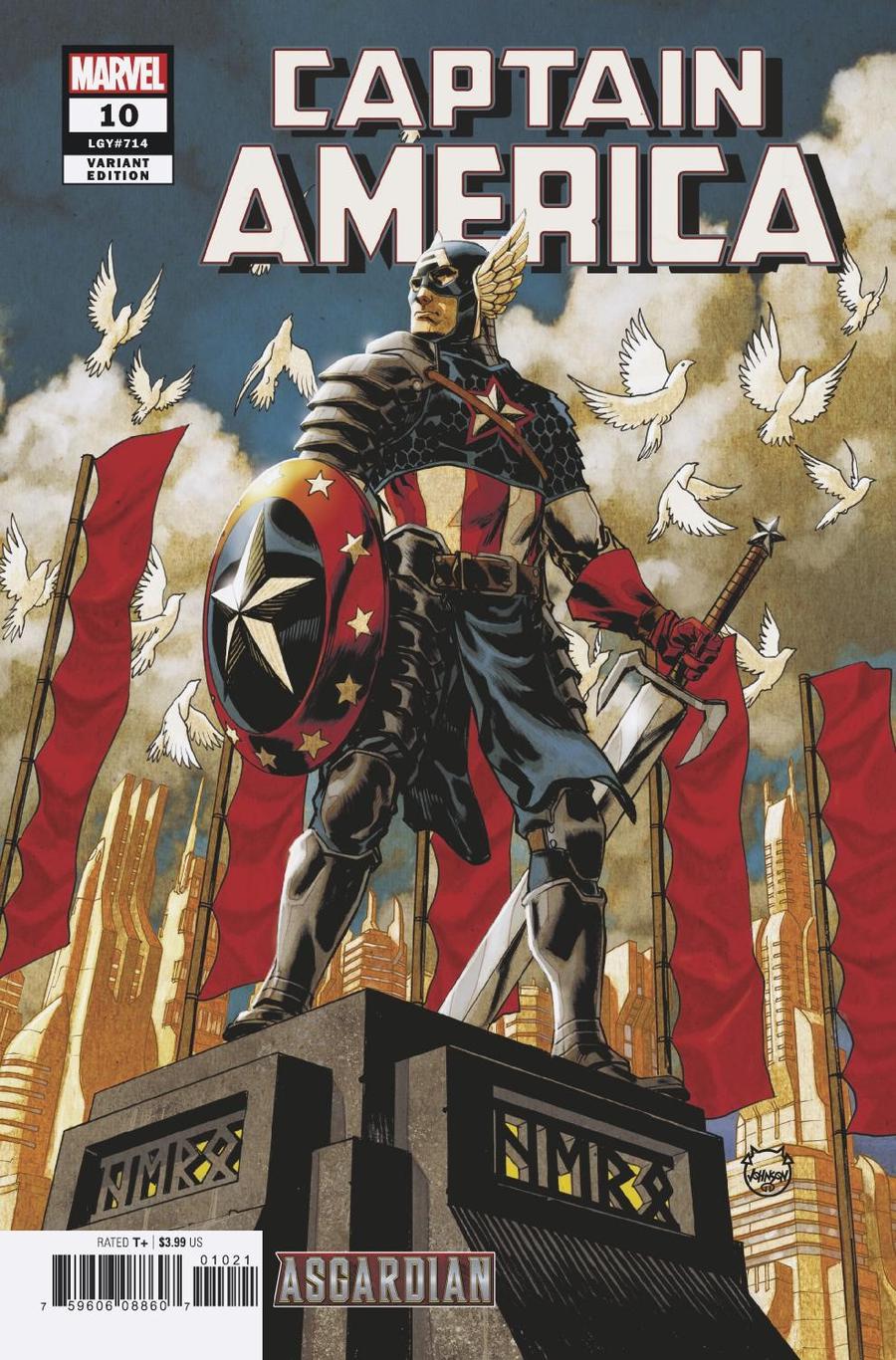 Captain America Vol 9 #10 Cover B Variant Dave Johnson Asgardian Cover