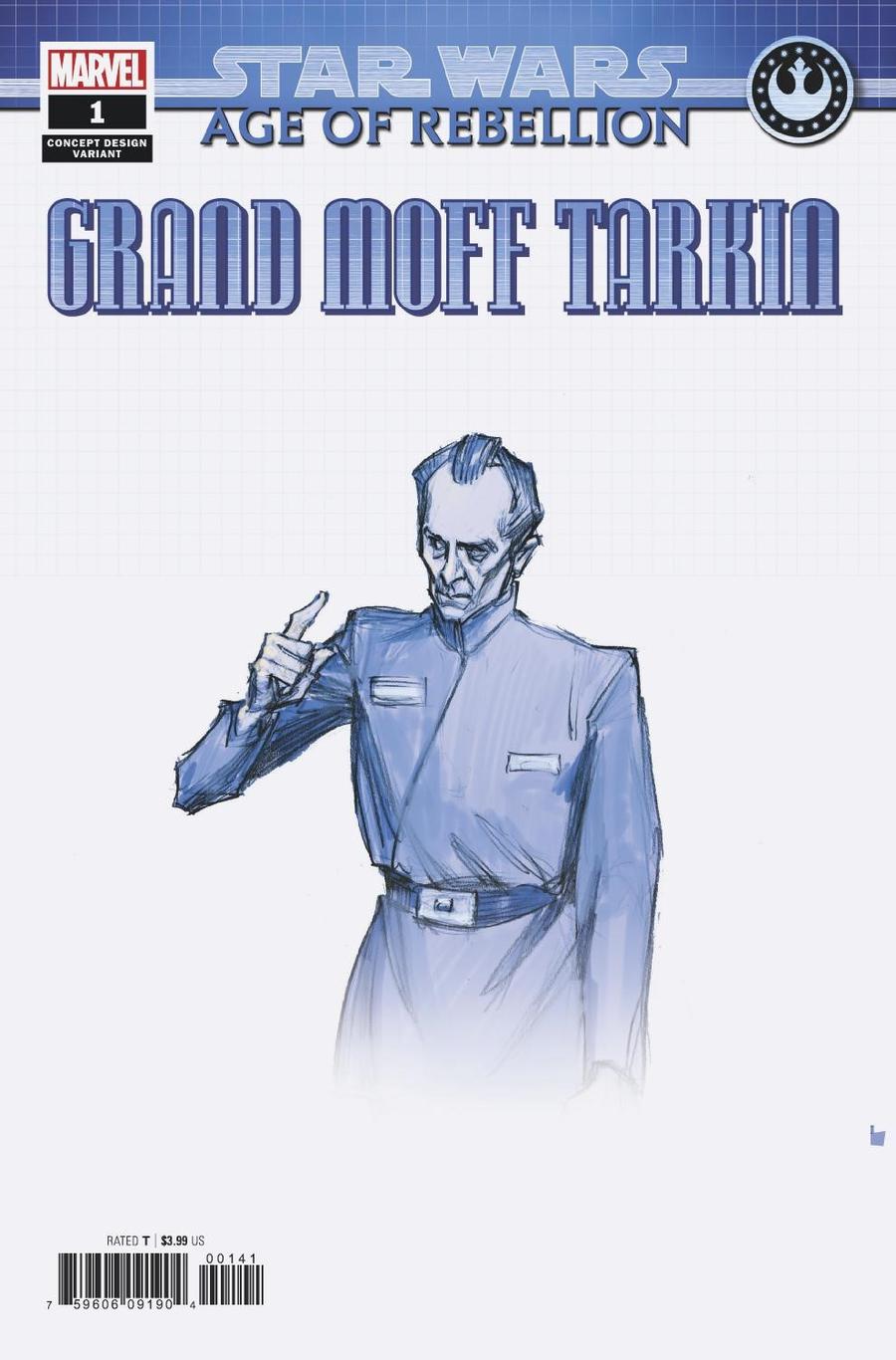 Star Wars Age Of Rebellion Grand Moff Tarkin #1 Cover B Variant Concept Design Cover