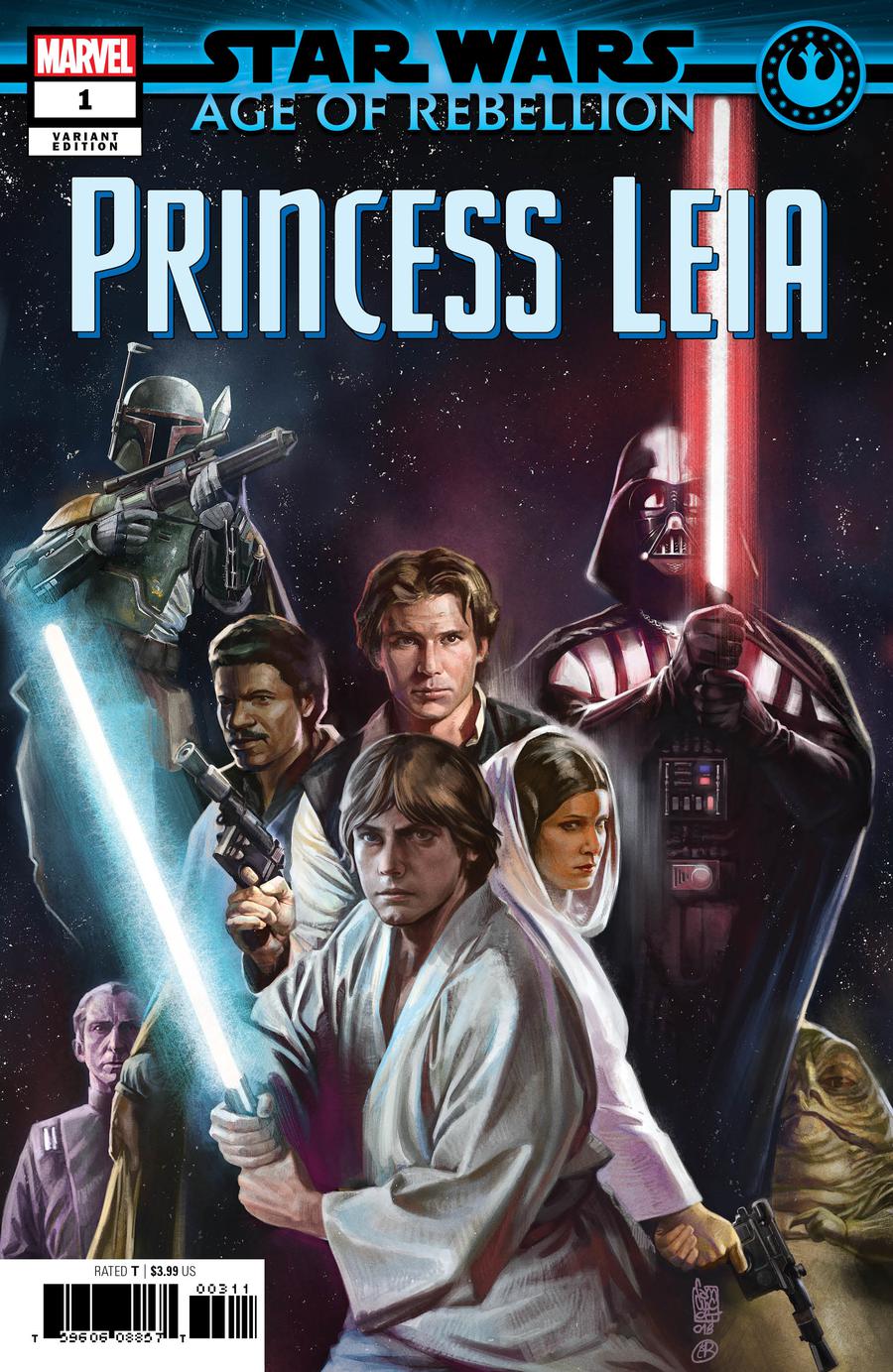 Star Wars Age Of Rebellion Princess Leia #1 Cover B Variant Giuseppe Camuncoli & Elia Bonetti Connecting Promo Cover