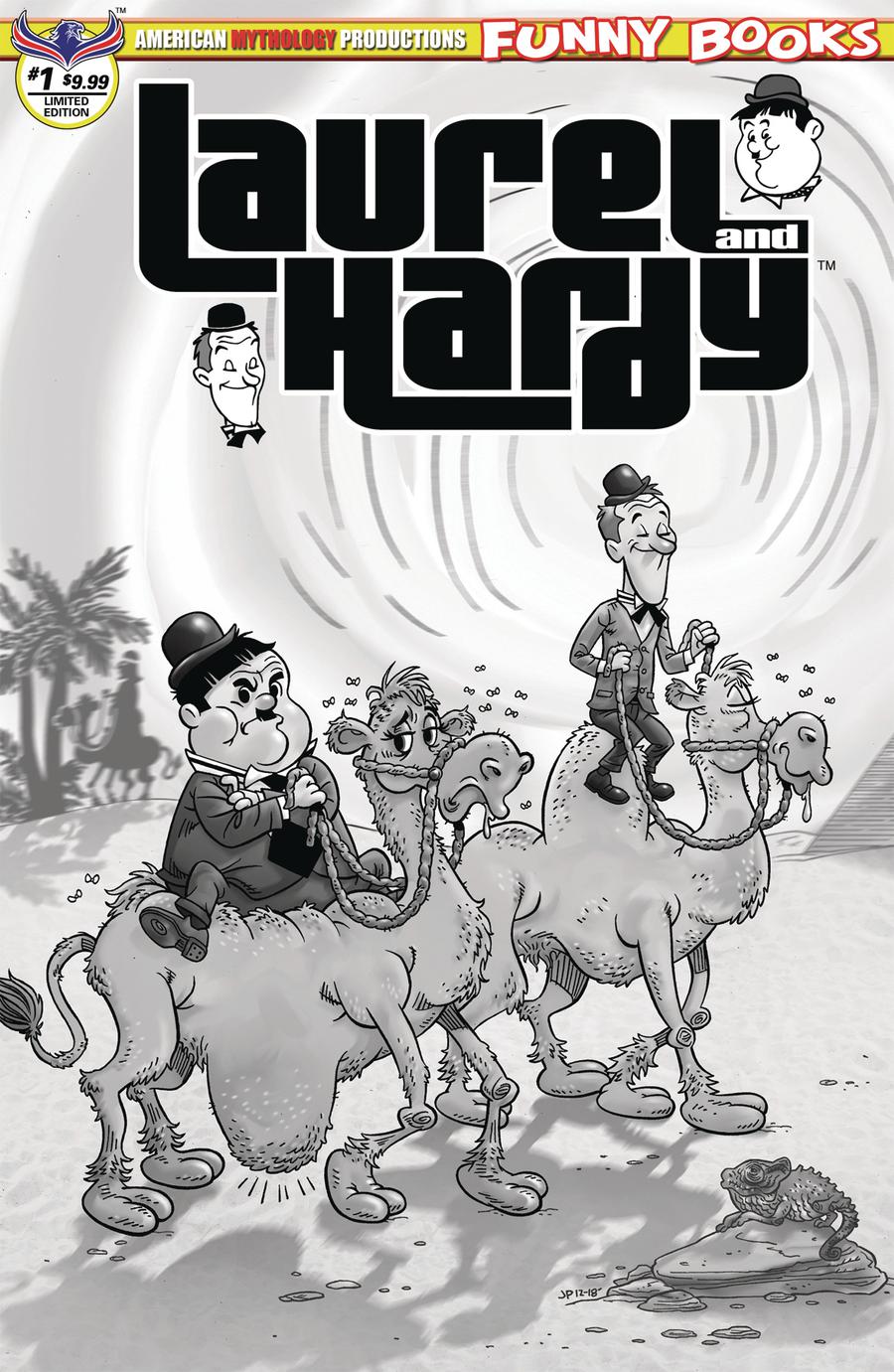 Laurel And Hardy Vol 2 #1 Cover B Variant Jorge Pacheco Limited Edition Black & White Cover