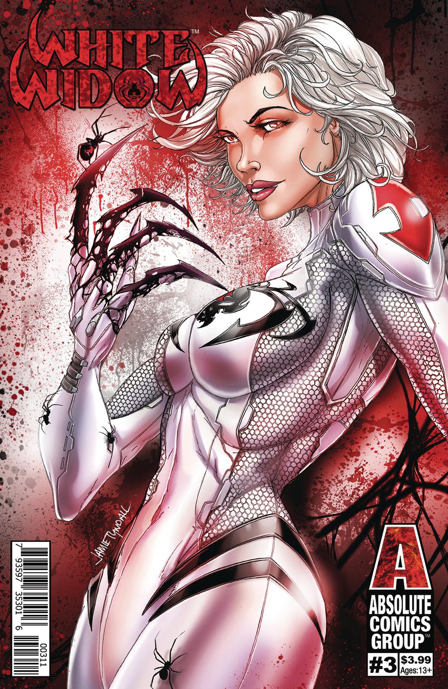 White Widow (Absolute Comics Group) #3 Cover A Regular Jamie Tyndal Red Foil Cover