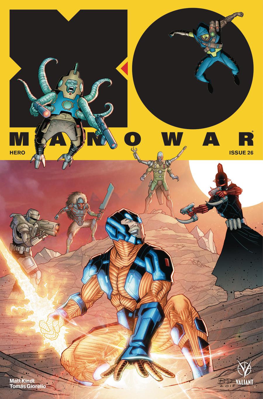X-O Manowar Vol 4 #26 Cover B Variant Ryan Bodenheim Cover