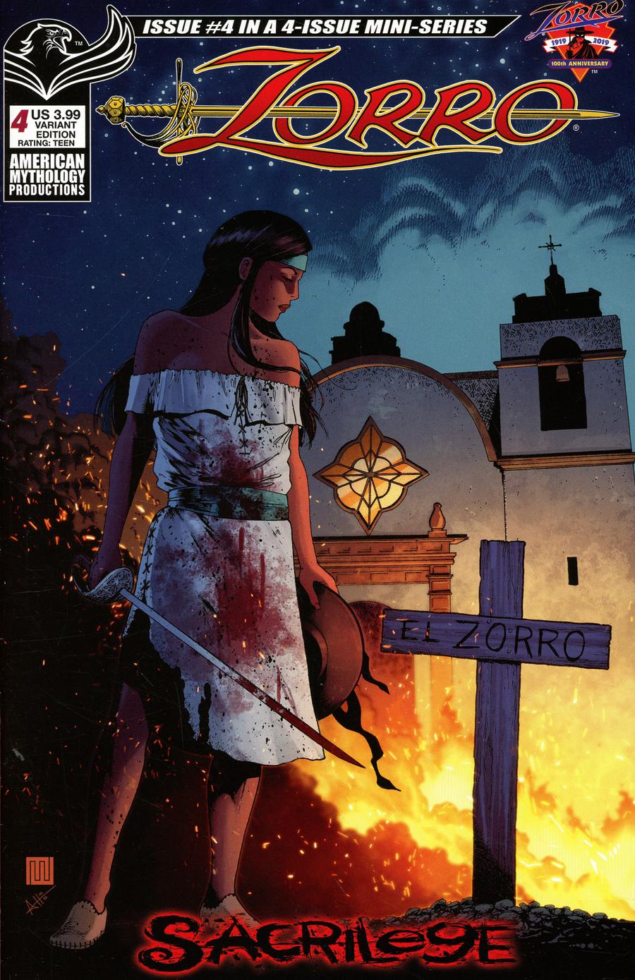 Zorro Sacrilege #4 Cover B Variant Clint Hilinski Possession Cover
