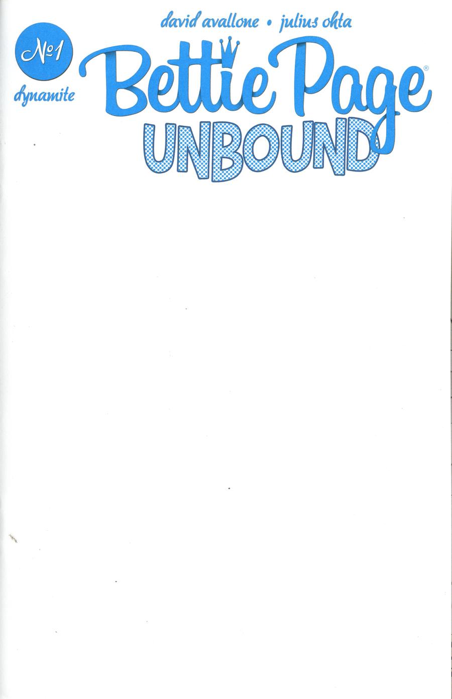 Bettie Page Unbound #1 Cover F Variant Blank Authentix Cover