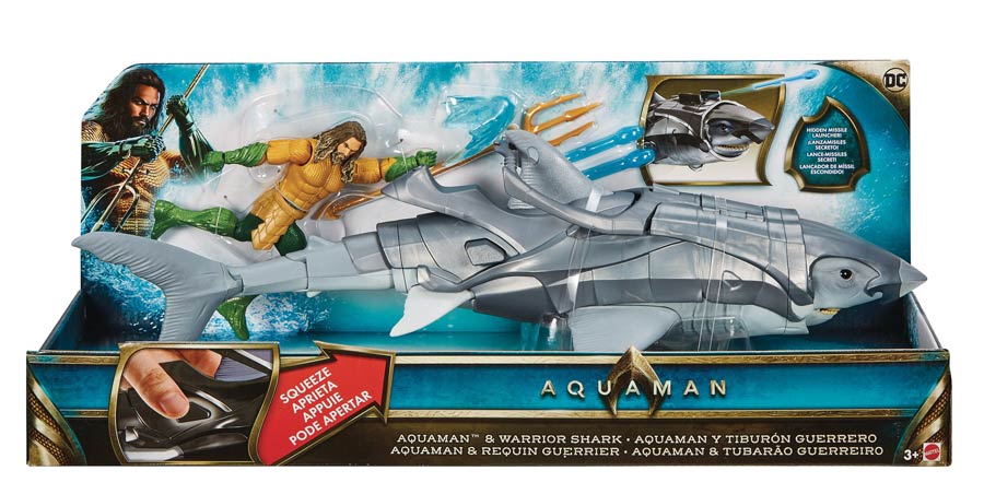 Aquaman Movie 6-Inch Figure & Warrior Shark Set Case