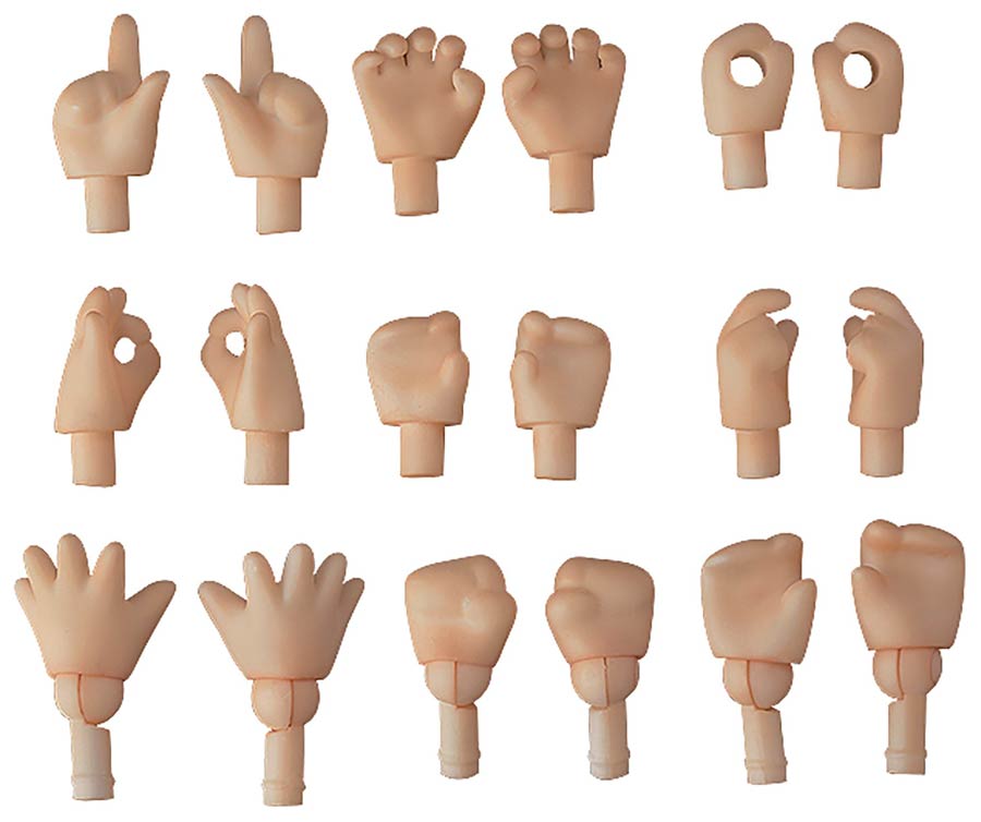 Nendoroid Doll Hand Parts 18-Piece Set - Peach Color