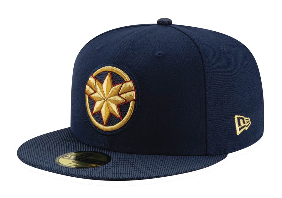 Captain Marvel Movie Logo Fitted Cap Size 7 1/4