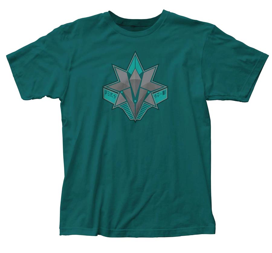 Captain Marvel Teal Logo Previews Exclusive T-Shirt Large