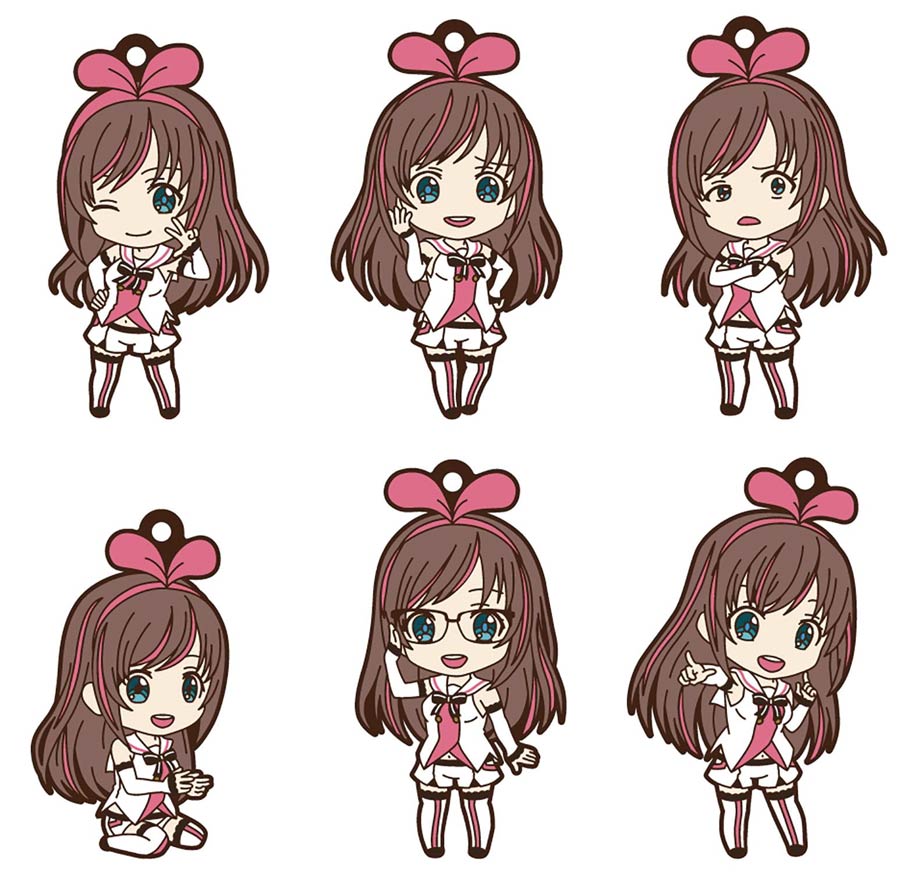 Kizuna Ai Nendoroid Plus Keychain Blind Mystery Box 6-Piece Display