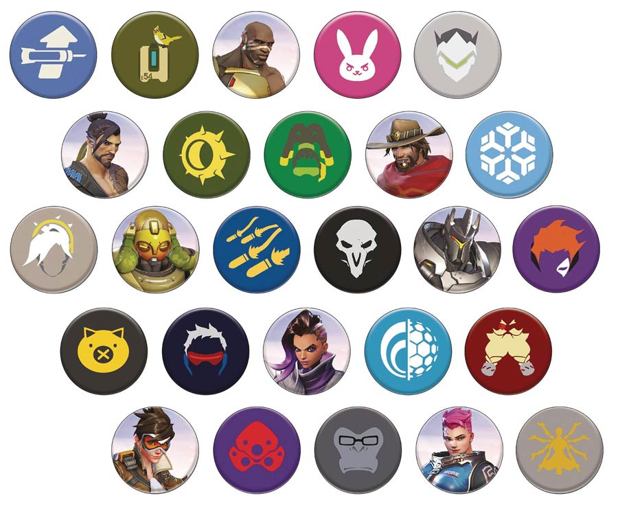 Overwatch 1.25-Inch Pin Blind Mystery Box 40-Piece Display