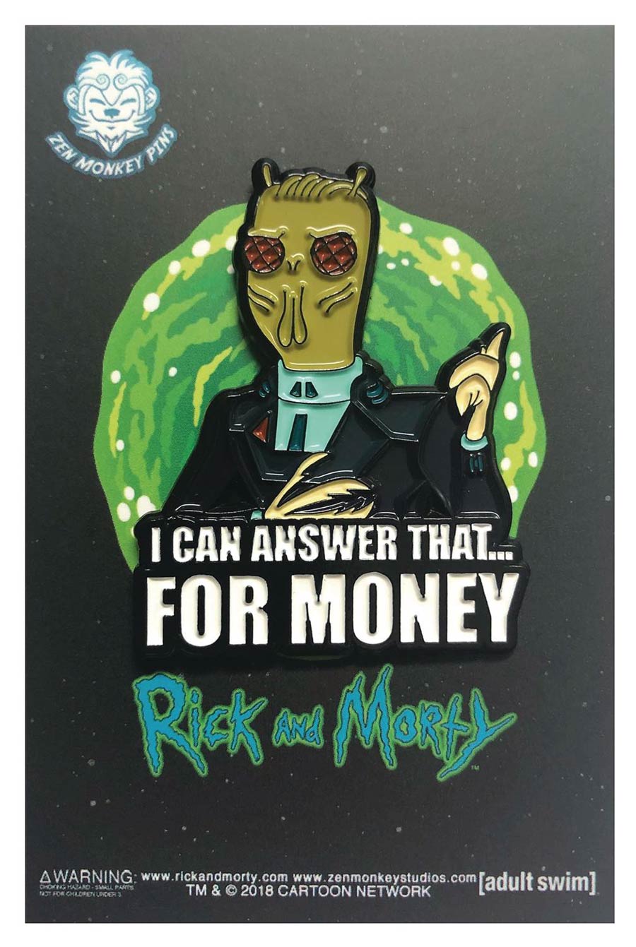 Rick And Morty For Money Quote Pin