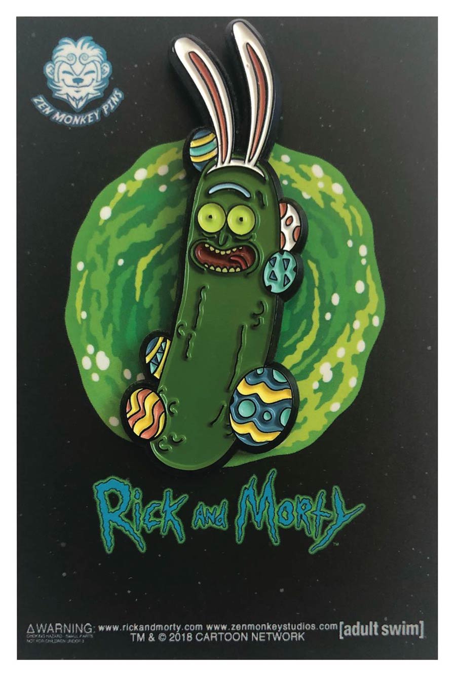 Rick And Morty Pickle Rick Easter Pin
