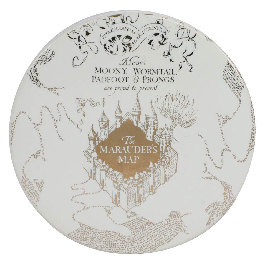Harry Potter Gold Marauders Map 4-Pack Coaster