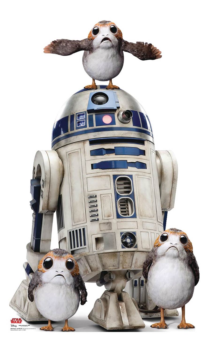 Star Wars The Last Jedi Life-Sized Stand-Up - R2-D2 & Porgs