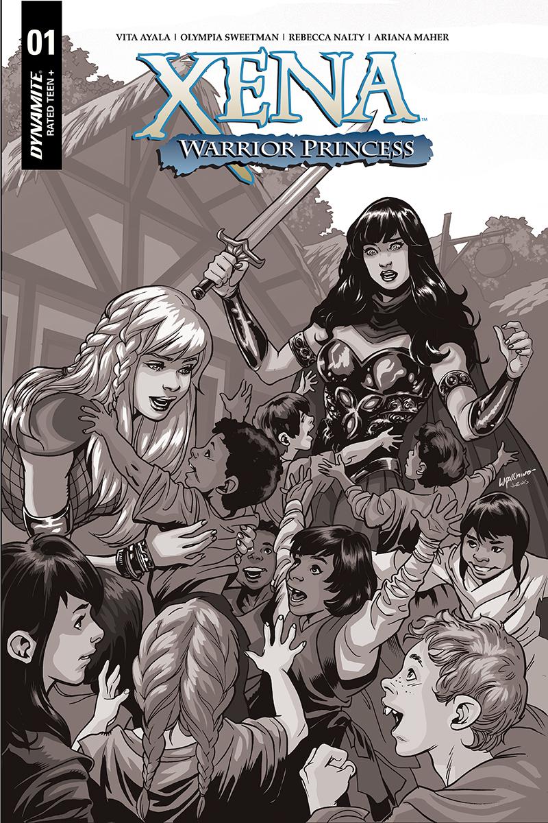 Xena Warrior Princess Vol 4 #1 Cover H Incentive Emanuela Lupacchino Black & White Cover