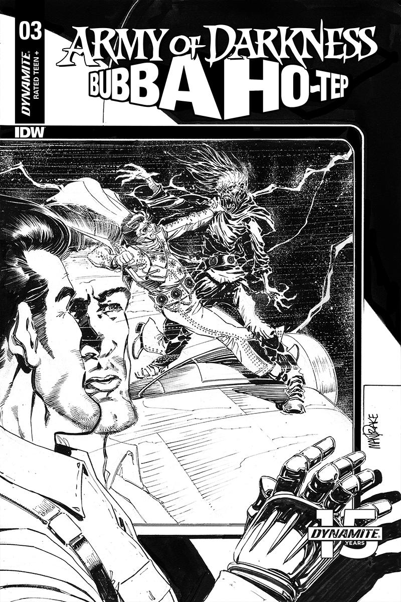 Army Of Darkness Bubba Ho-Tep #3 Cover H Incentive Tom Mandrake Black & White Cover