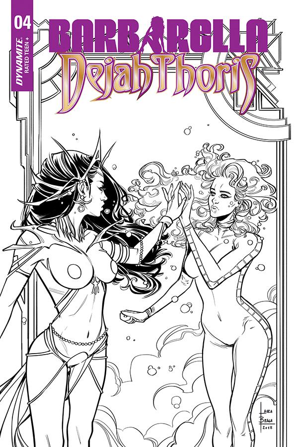 Barbarella Dejah Thoris #4 Cover H Incentive Laura Braga Black & White Cover