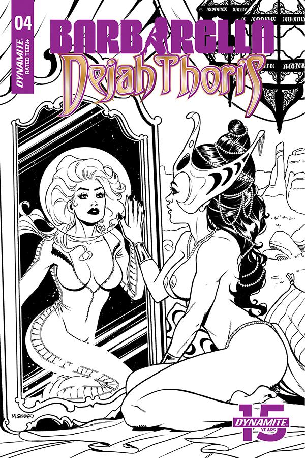 Barbarella Dejah Thoris #4 Cover J Incentive Maria Sanapo Black & White Cover