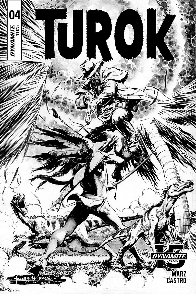 Turok Vol 3 #4 Cover C Incentive Rags Morales Black & White Cover