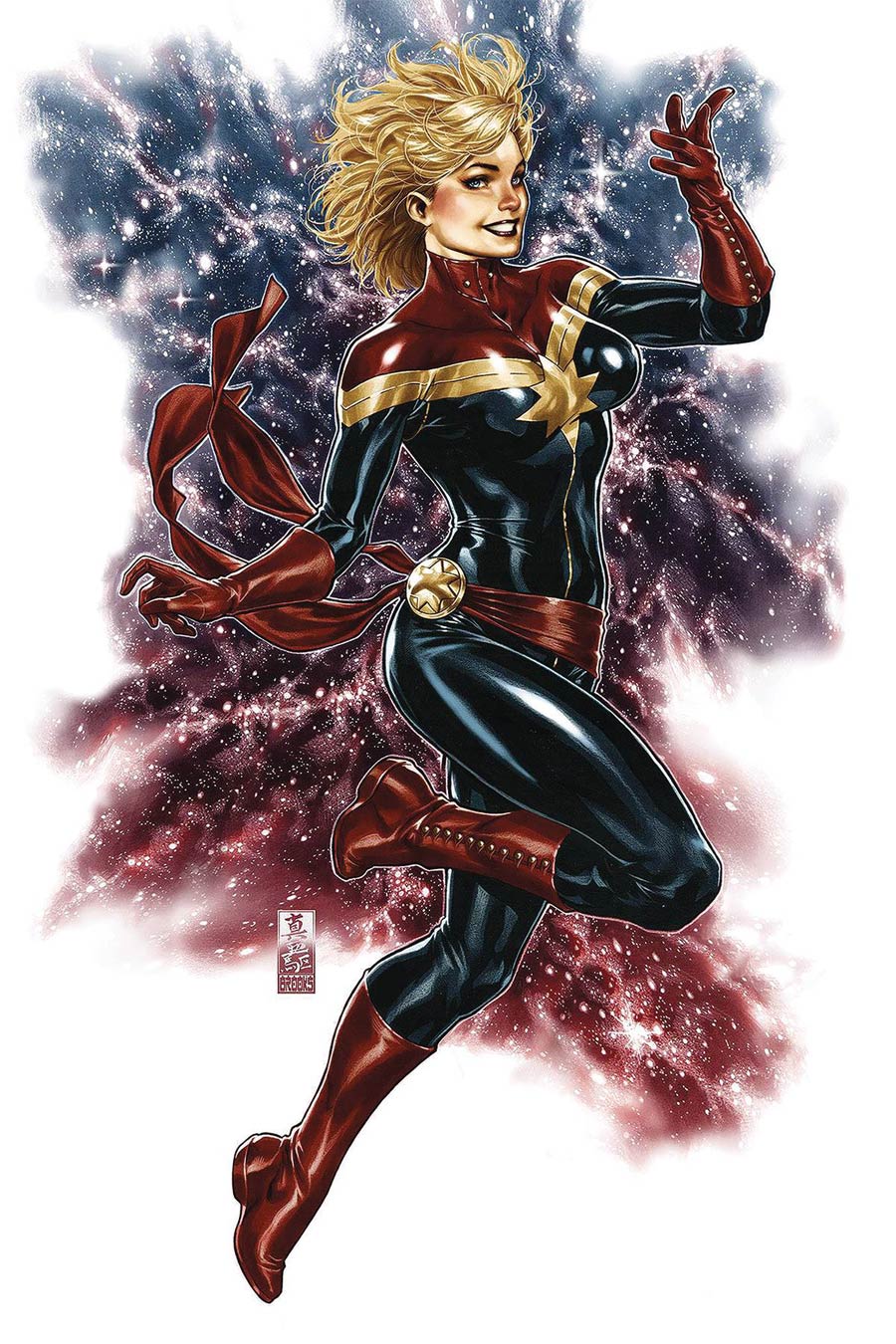 Captain Marvel Vol 9 #1 Cover L DF Comic Sketch Art Exclusive Mark Brooks Virgin Variant Cover Signed By Mark Brooks