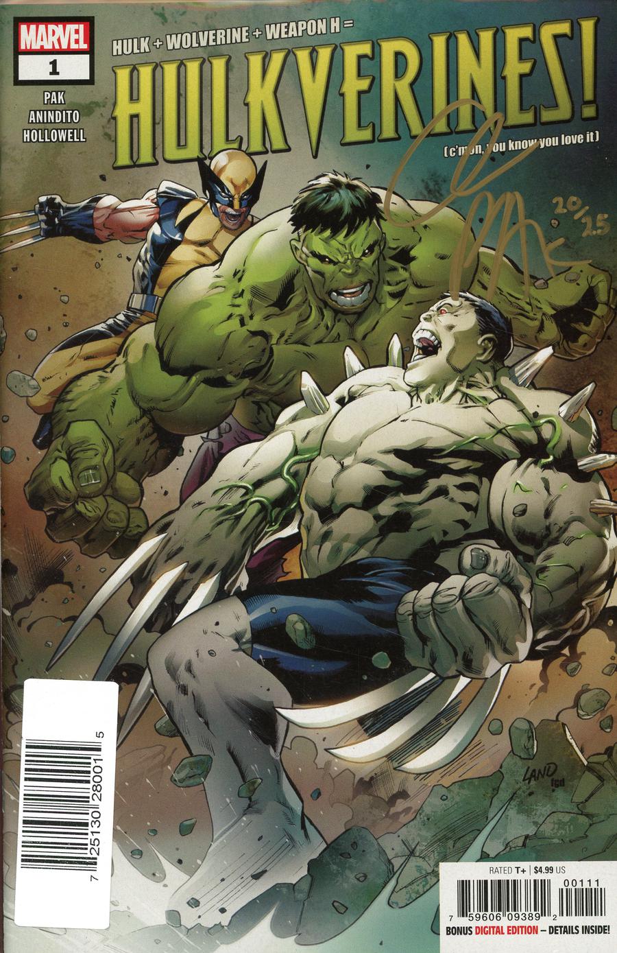 Hulkverines #1 Cover E DF Gold Signature Series Signed By Greg Pak